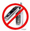 ban on cellphones - the universities have imposed ban on cell phones..this pic shows a cell phone half opened and red lines over it indicate that it is banned..