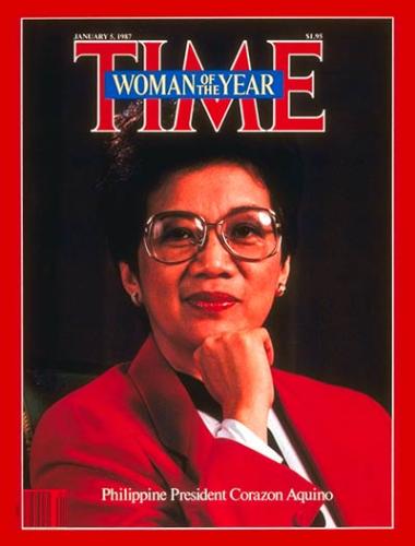 Democrasy Queen - the time magazine wherein president wins the women category.