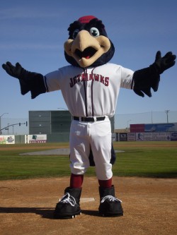 KaBoom - This is the mascot of the Lancaster Jethawks of the California League