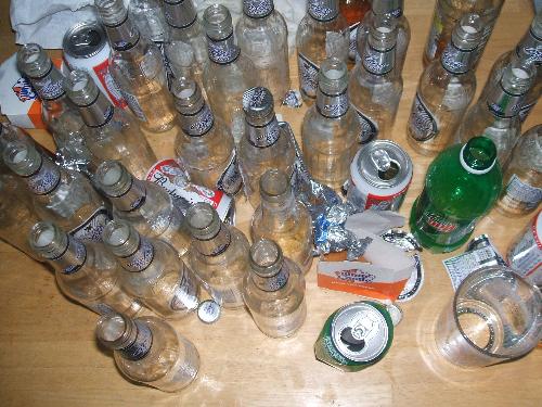 drinks - part of the aftermath of an exciting night of drinking