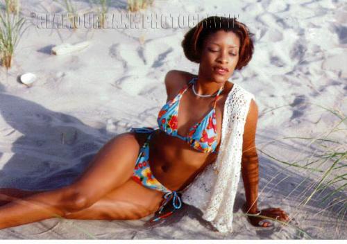 Swimsuit - Swimsuit photo shoot at New York beach.