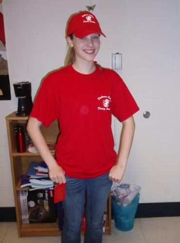 work uniform - My lovely uniform from my first job working in my college's cafeteria.