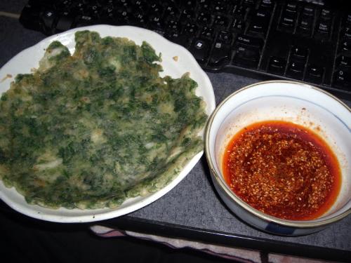 Scallion pancake and hot soup - Scallion pancake and hot soup in Japan