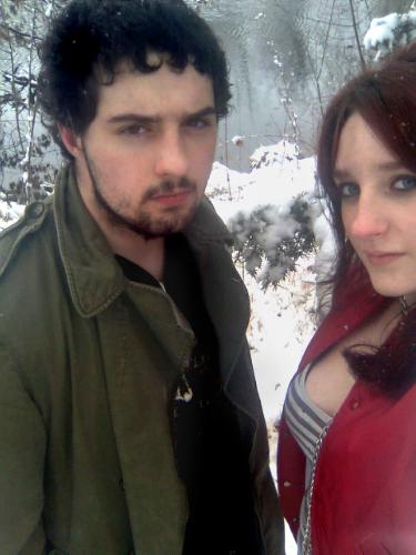 My Brother and I. - Winter of 2008. Austin and i took pictures at our pond.(: