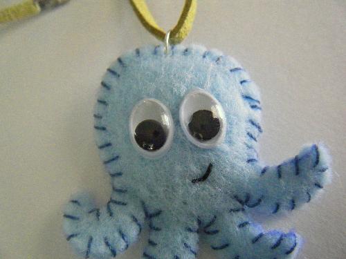 Ozzie the blue octopus necklace - Ozzie is currently for sale in my etsy shop  lizziboo.etsy.com