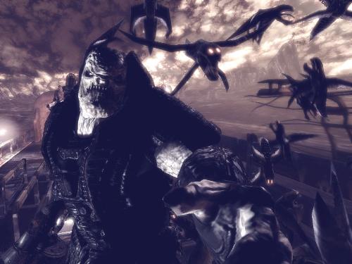 A screen from Gears of war - Raam....One of the deadliest enemies you'll ever face....