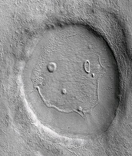 smiley on mars - aliens sent a message