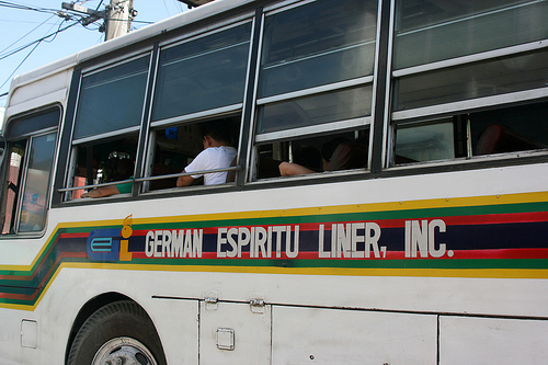 German Espiritu Bus - This was the picture of one the buses of the bus company who operates the buses that I ride to go to my work and to go home.