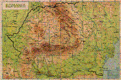 The map of Romania - My country