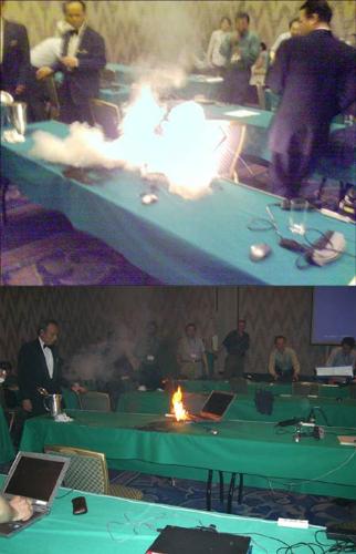 dell laptop explodes - Dell Laptop exploded in a conference in a japan.