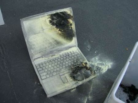 Laptop exploded - DELL Laptop exploded