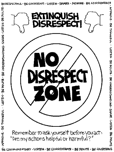 Extinguishing Disrespect Poster - Poster of a No Disrespect Zone