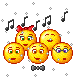 Smiley choir - group of choir singers, smiley