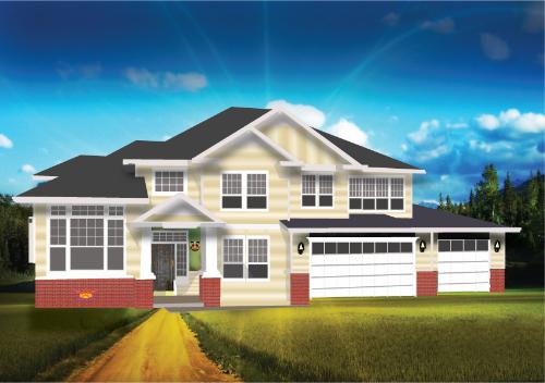 house - This house is made in illustrator software. I have made this.