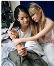 Two teenagers while reading a positive pregnancy t - Being pregnant use to be a moment of bliss for a woman. But today some women dread a positive pregnancy result test... They are not ready yet. It was not planned. It was an accident. It would be detrimental to their future- a promising future. It was such a burden. These are just some of the common responses to this situation.