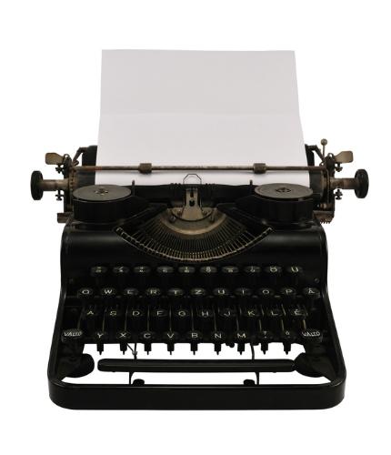 typwriter - writing the old way.