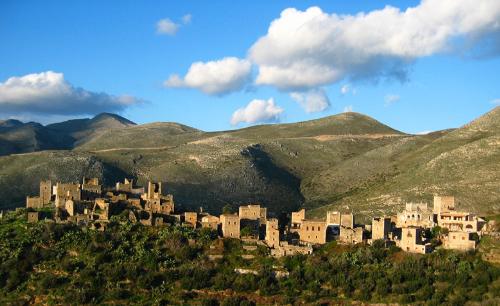 vathia - tower houses in the mani, Greece