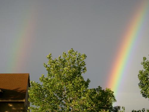 A Double Rainbow - Took this picture as a storm was going thru.