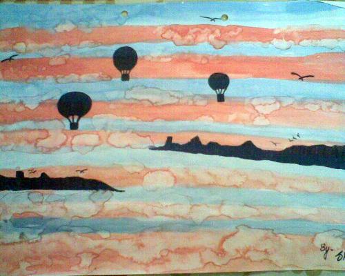 BAllOON - fly in the red sky