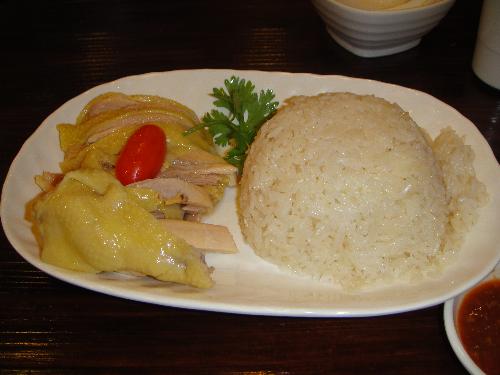 Thai Kai Nam Chicken~ - This photo was taken by me when I was having dinner with my mom~! It was so tasty.