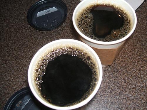 Coffee Cups - Just a couple of cups of coffee from a cafe in my neighborhood.
