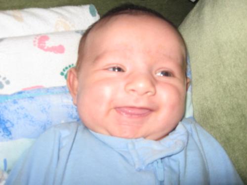 Hayden - This is my 4-month-old, Hayden. Isn't his smile addictive?