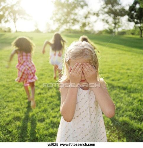 Children playing hide and go seek - Children playing hide and go seek.