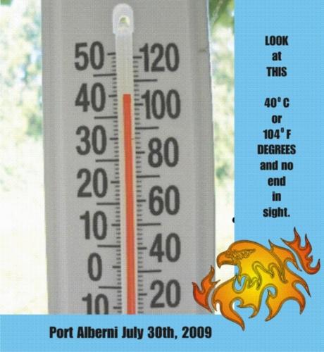 hot! hot! hot! - Temperature rising to 98 degrees but the real feel is 100+ degrees.