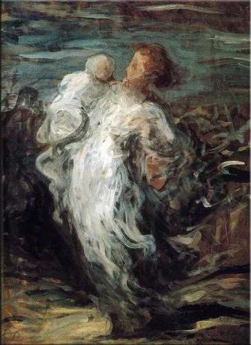 woman - woman and infant-painting
