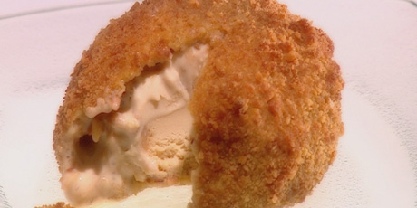 Fried Ice Cream - It really is possible, this hard and cold dessert. It's yummy