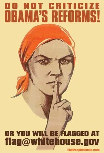 Your Duty To Obama - If anyone dares to say anything negitive about Obama, report them