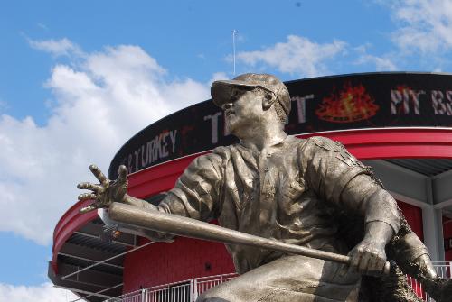 Josh Gibson Statue - Statue of Josh Gibson in Centerfield Pavilion part of National Park in Washington, D.C., July 2009