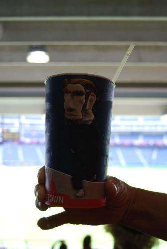 Racing President Lincoln Cup - Abraham Lincoln of the Racing Presidents on a Souvenir Cup at Nationals Park, July 2009