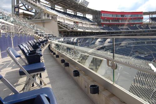 Wheelchair Seating - Wheelchair Seating row in upper deck at Nationals Park, July 2009