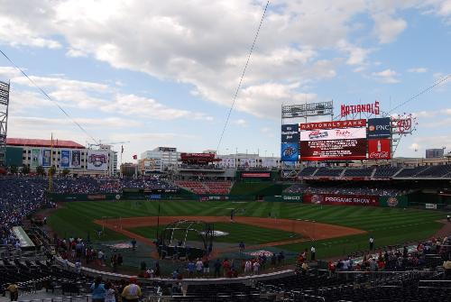 View of Nationals Park - View of Nationals Park from the PNC Diamond Club behind Home Plate at Nationals Park, July 2009