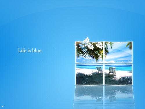 Blue Desktop - It can be use as a desktop....
