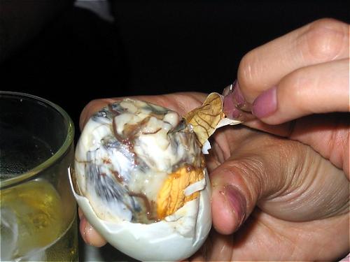 balot sa puti - it is called this way coz the chick is wrapped in white