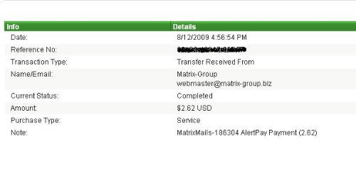 Matrixmails payment proof - I got my first payment from matrixmails