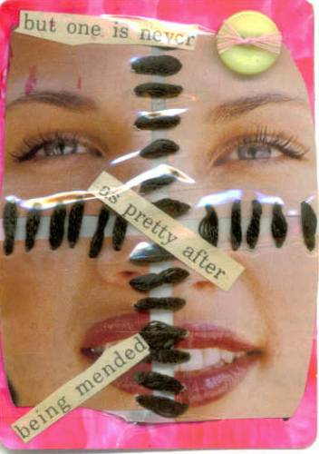 ATC Art - An ATC (artist trading card) made to express the way I was feeling.