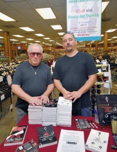 Me - This si a photo of myself and my father-inlaw at out table at a wine tasting event.