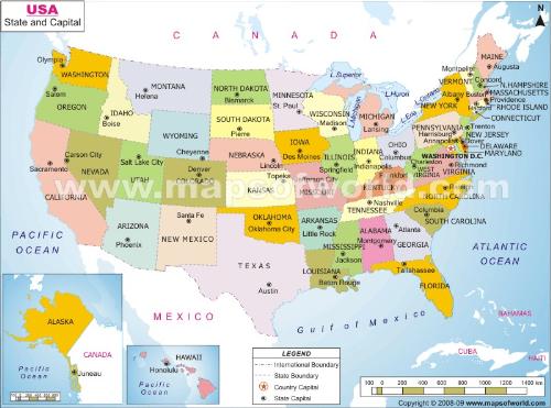 This is a map of the United States of America - A map of all the states that make up the United States of America.