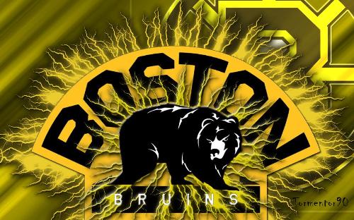 The Boston Bruins - This is a wallpaper for fans of the Boston hockey team, the Boston Bruins.