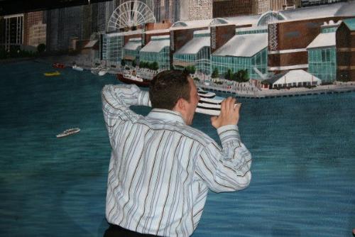 Navy pier in Chicago - This was me eating the Pier in Chicago