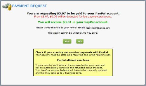 Payment Request - Neoubux payment request as of August 11, 2009 amounting to $3.1.