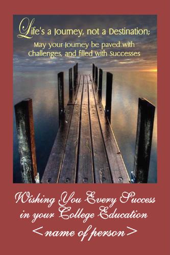 Card on Success - This can be a card to wish someone success, or framed up into a nice souvenir.