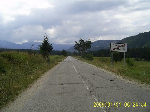 My Vacation Photo 4 - This one is my favourite. It is a shot of the road leading into the forest right at the end of the village I stayed in. You can even see it's name on the sign.
