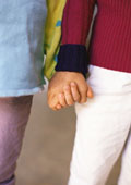 Going to school - Child going to school with parent. Going to school - Child going to school with parent.