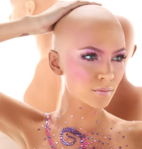Bald girl.. actually a manachin - But seriously.. bald girl not catchy