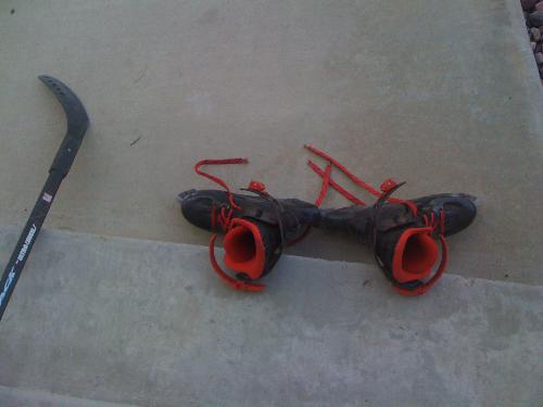 Rollerblade Hockey - getting ready to play rollerblade hockey