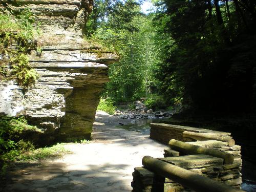 Beautiful trail - Hiking through a gorge........